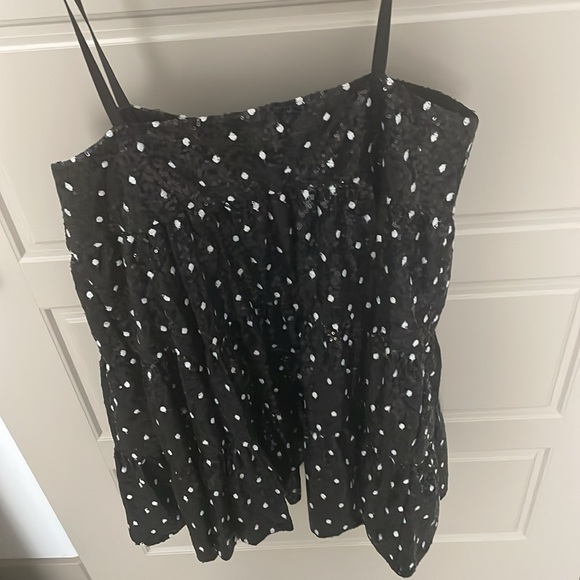 Zara SEQUIN DRESS Short MINI
POLKA DOT Ruffled Hem - Picture 3 of 5